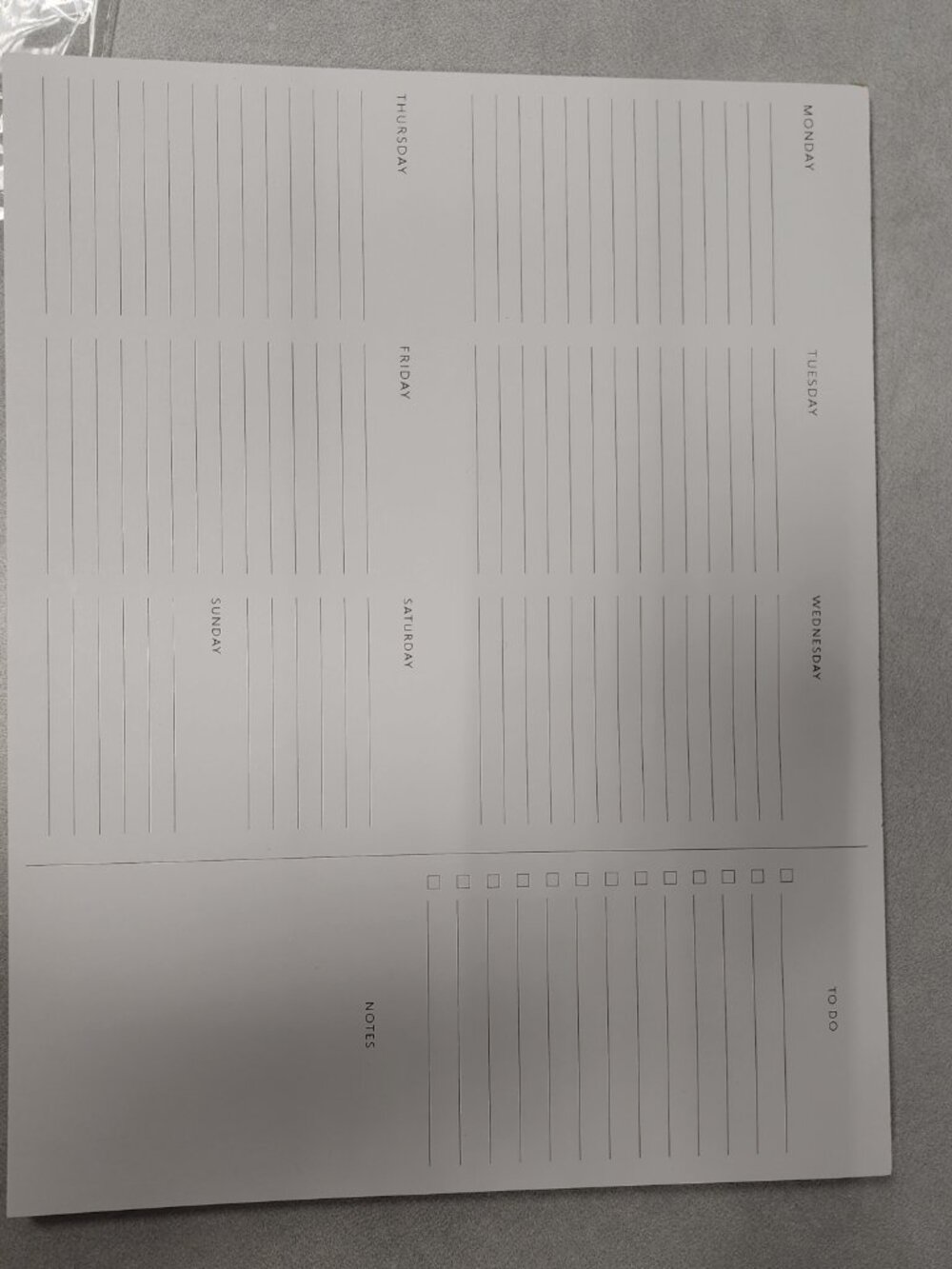 June Paper Market Weekly Task Notepad - Picture 4 of 6